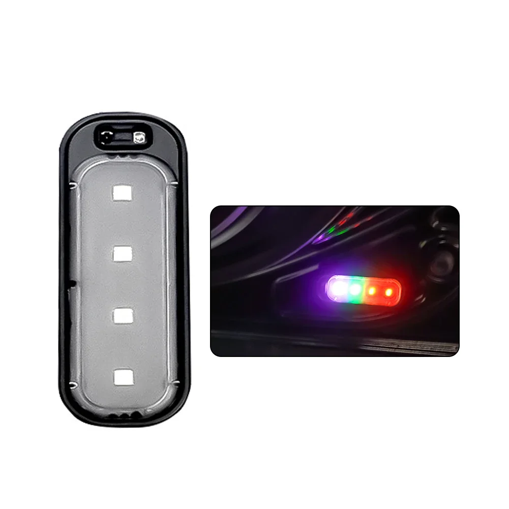 Universal Car Door Welcome Light LED Door Light USB Charging Wireless RGB Safety Anti Collision Signal Lamp Decorative Lighting