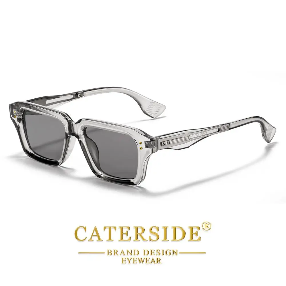 CATERSIDE Neue quadratische Sonnenbrille für Herren, Premium-PC-Rahmen mit Metallbügel, UV400, für Damen, Retro-Mode, Fahrdekoration, Brillen – Detail 21