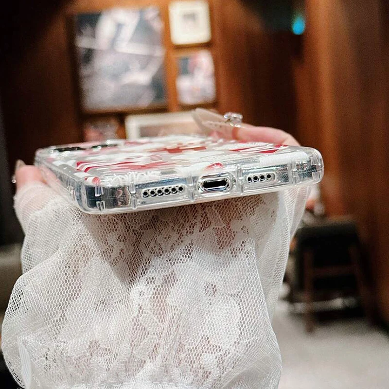 ندفة الثلج شجرة عيد الميلاد قضية الهاتف آيفون 17 16 برو ماكس الهواء 15 14 زائد 13 12 11 برو 7 8 XR X XS SE2 غطاء شفاف مقاوم للصدمات #5