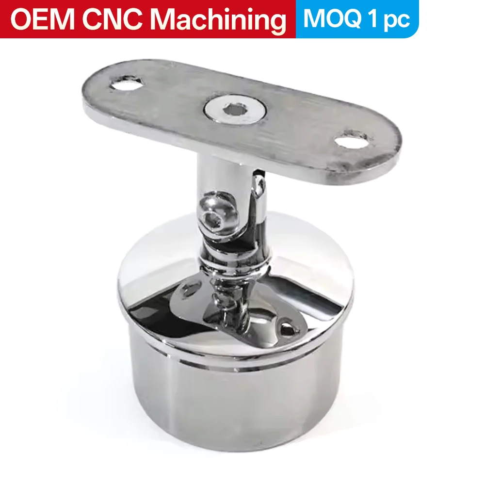 Custom Stainless Steel Stair Handrail Adjustable Support Brackets Stair Balcony Posts Handrail Guardrail Posts cnc machining