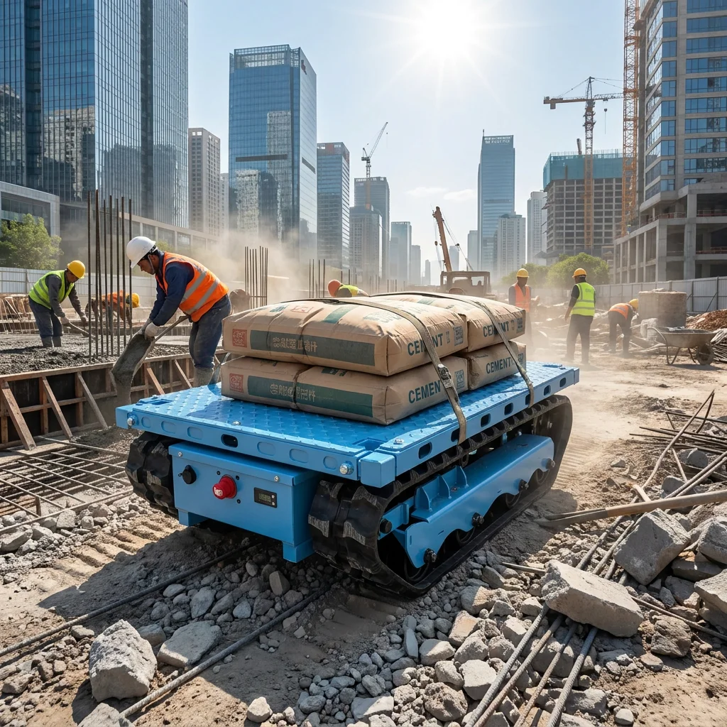 Diesel Petrol Electric Crawler Chassis Remote Control Rubber Track Undercarriage for Slope Mowing Robot