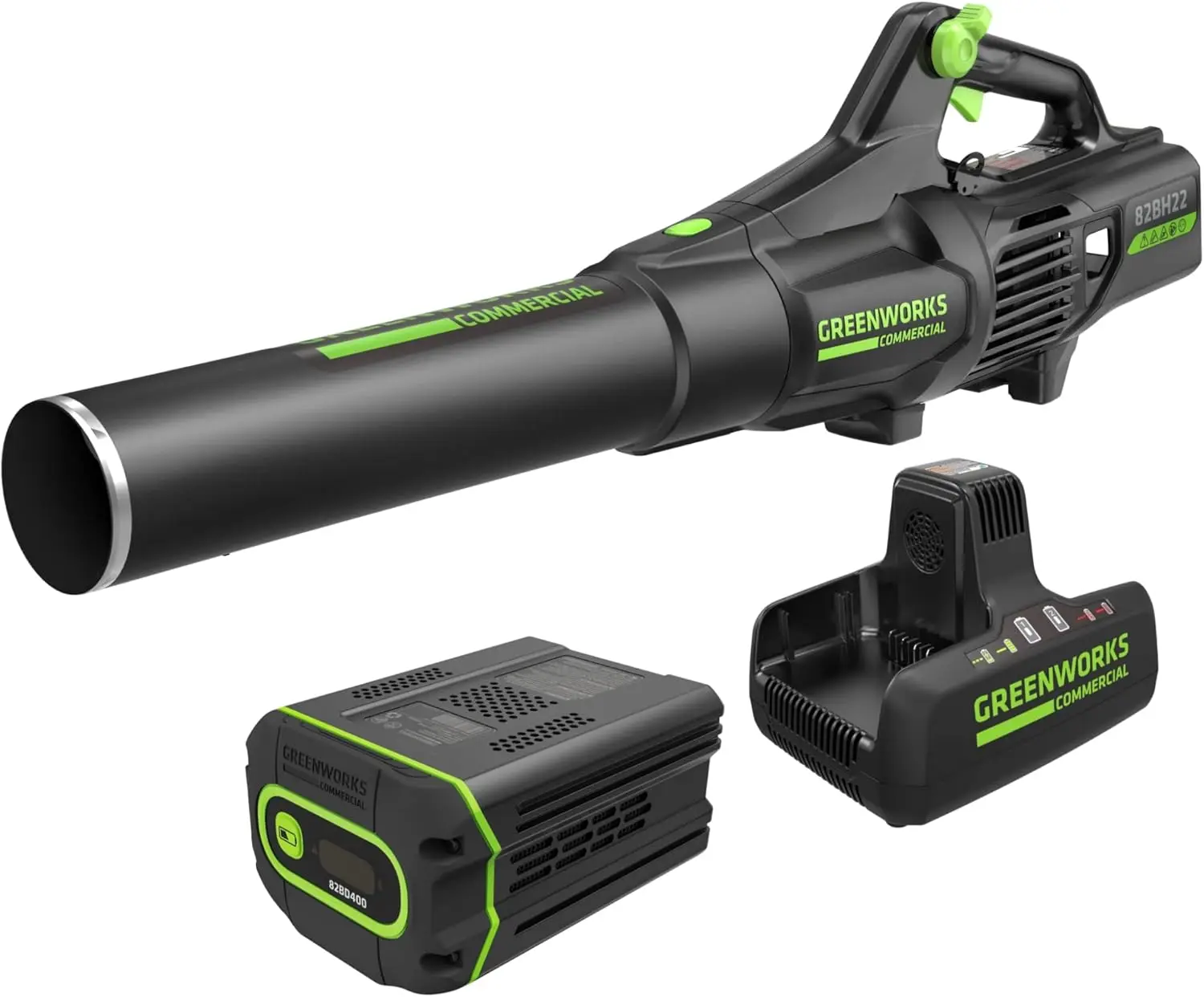 

82V Brushless (760 CFM / 140 MPH) Cordless Leaf Blower, 4.0Ah Battery and Dual Port Charger (Great for Landscapers and Professio
