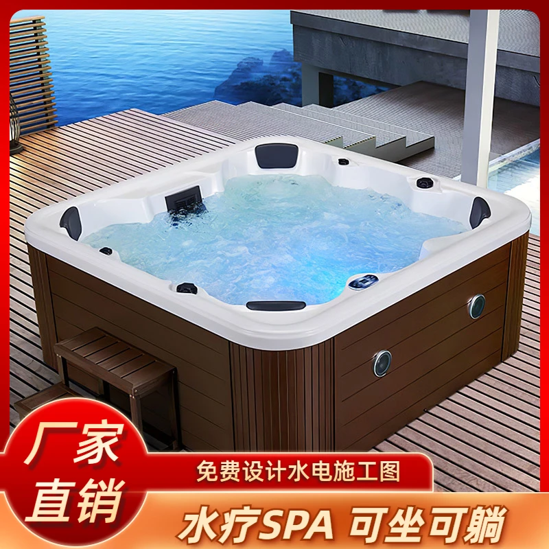 Customized garden outdoor massage bathtub, home SPA pool, hot spring intelligent constant temperature