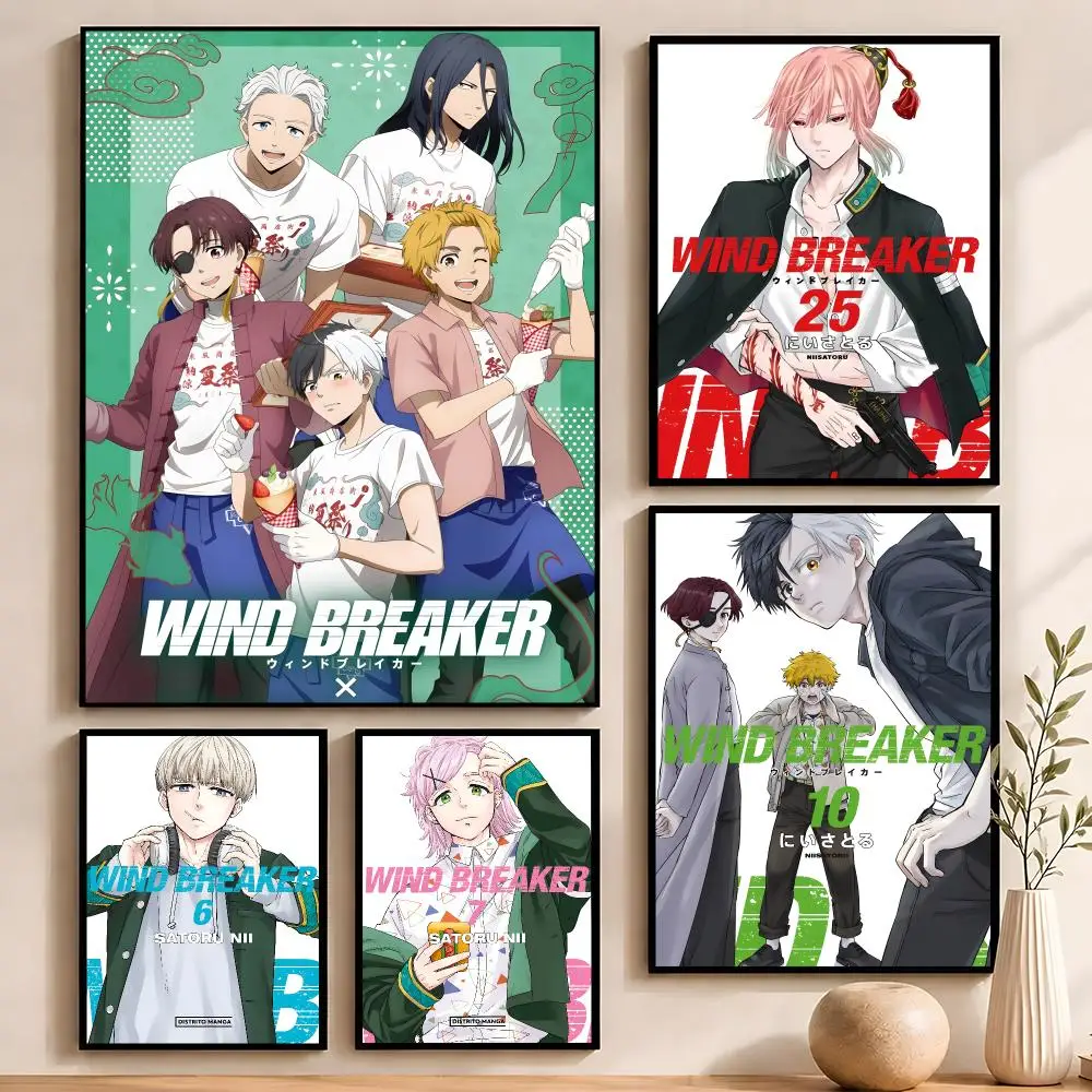 Manga Wind Breaker Poster HD Self Adhesive Waterproof Wall Art Ideal for Home Office Dorm Bedroom Great Gift