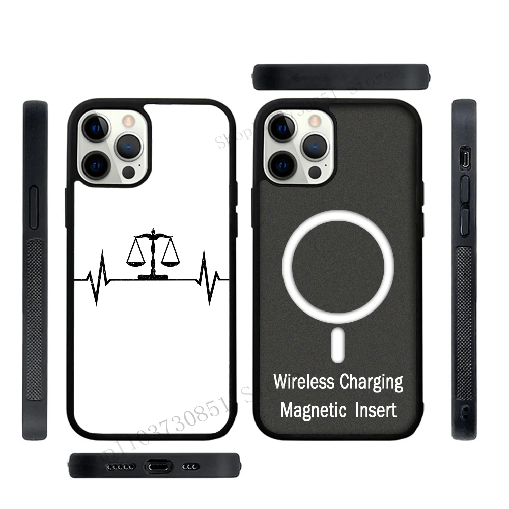 Law Lawyer Judge Justice Phone Case Strong Magnetic For IPhone 15 14 13 Pro Max 11 12 Mini Alex Mirror For Magsafe