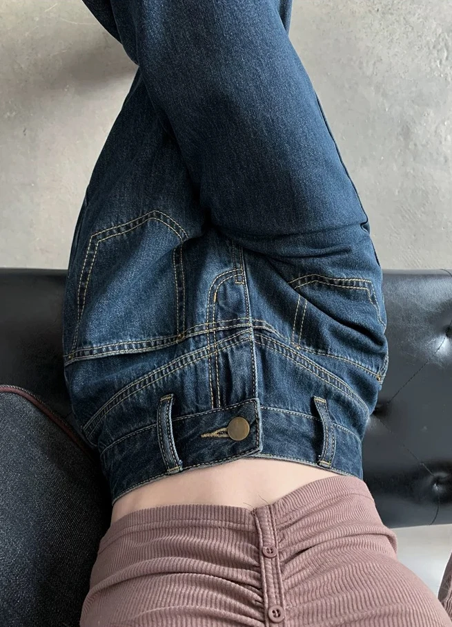 

Y2K широкие джинсы женские синие прямые брюки с высокой талией свободный крой высокие тонкие осенние новые весенние модные