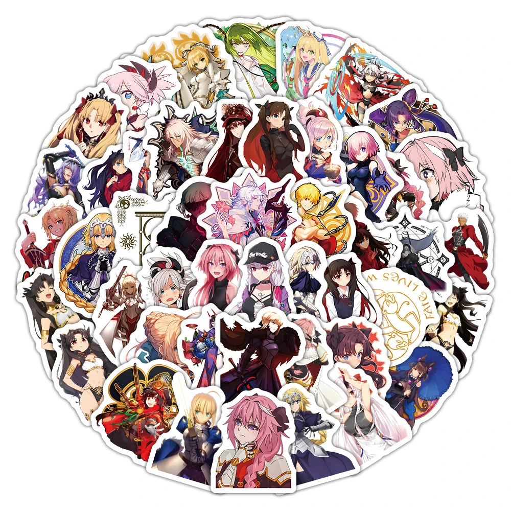 10/30/50/100pcs Emiya Shirou Fate Stickers Matou Sakura Stay Night Sticker Notebook Skateboard Laptop Tohsaka Rin Anime Decals