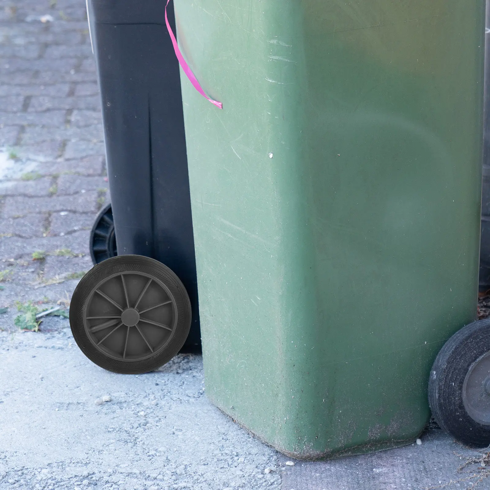 

Комплект из 2 усиленных резиновых колес для уличных мусорных баков большой вместимости, запасные части для контейнеров для отходов