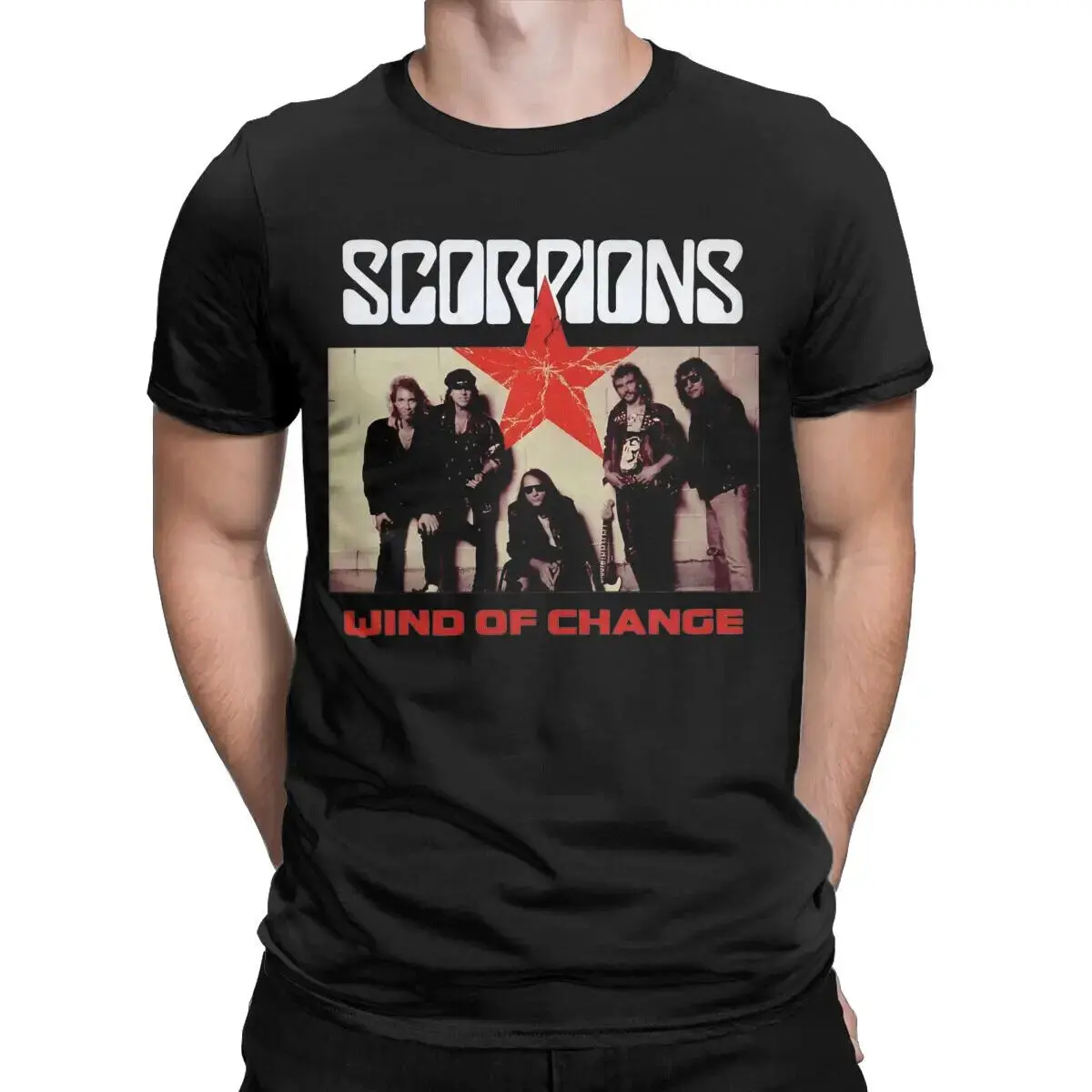 Men Women Wind Of Change Scorpions Rock Band Shirt Outfit Fashion Cotton T Shirt