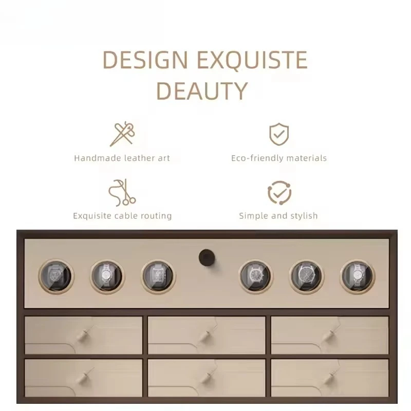 Watch Shaker Luxury Home Design Wardrobe Closet Hardware Watch Jewelries Storage Smart Fingerprint Safe Box Watch Winder