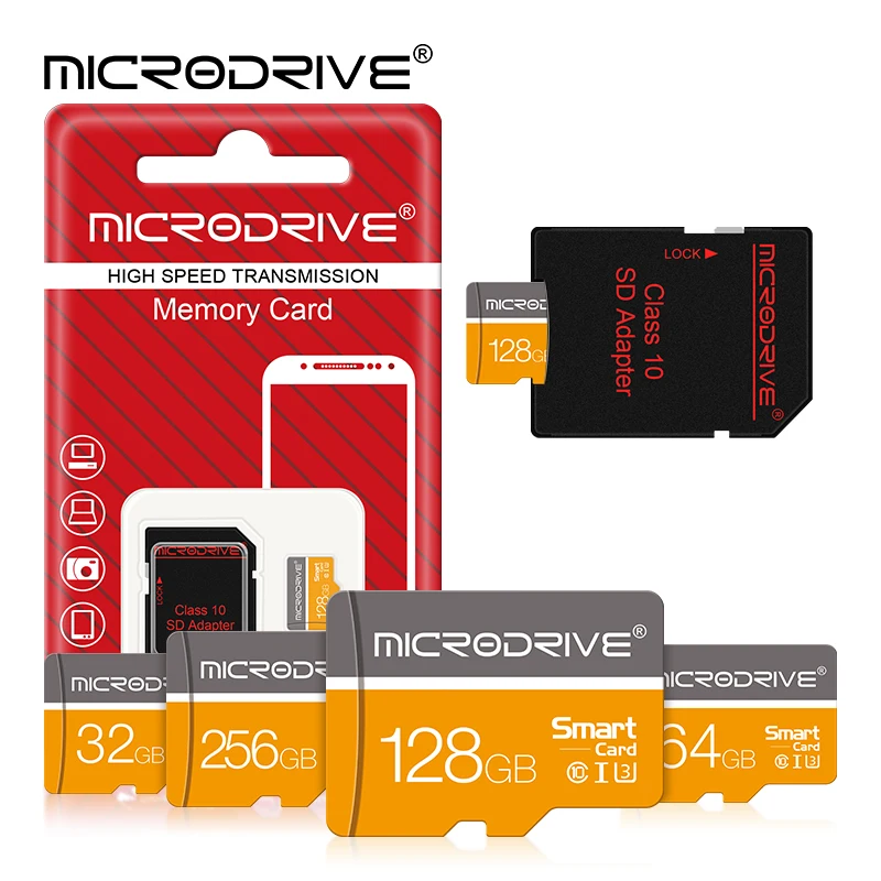 

Карта Micro TF/SD 128 ГБ класса 10, 16 ГБ, 32 ГБ, 64 ГБ, 256 ГБ, карты памяти для телефона Camare Mini TF Card