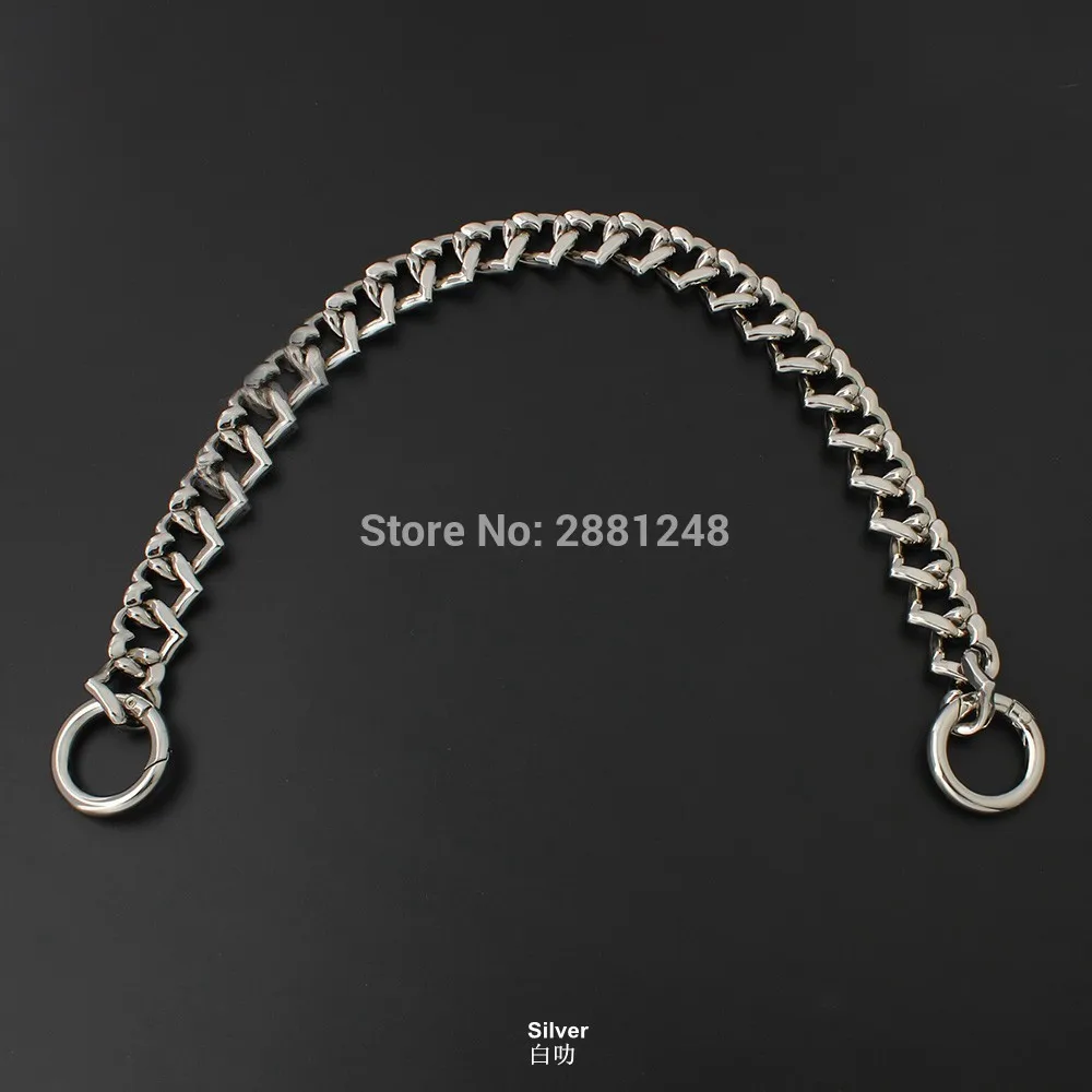 18mm new grade love Heart shape zinc alloy chain strap bag parts handles Accessory Factory Plating  Wholesale handbag