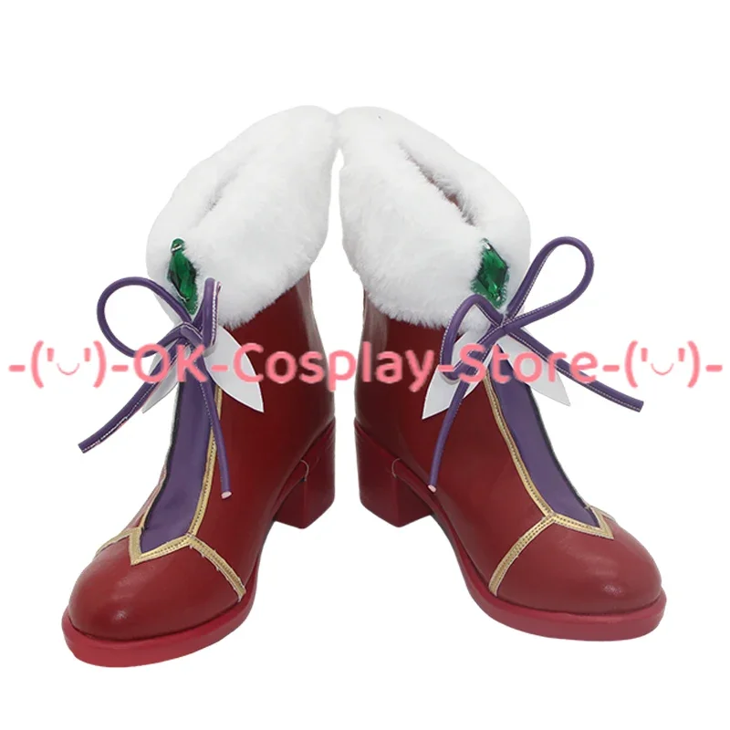 Emilia-zapatos de cuero sintético para Cosplay, botas de Carnaval hechas a medida, utilería para Halloween