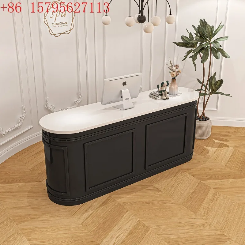 

Beauty Hotel Reception Desks Modern Small Bar European Display Reception Desks Simple Design Mostrador Commercial Furniture