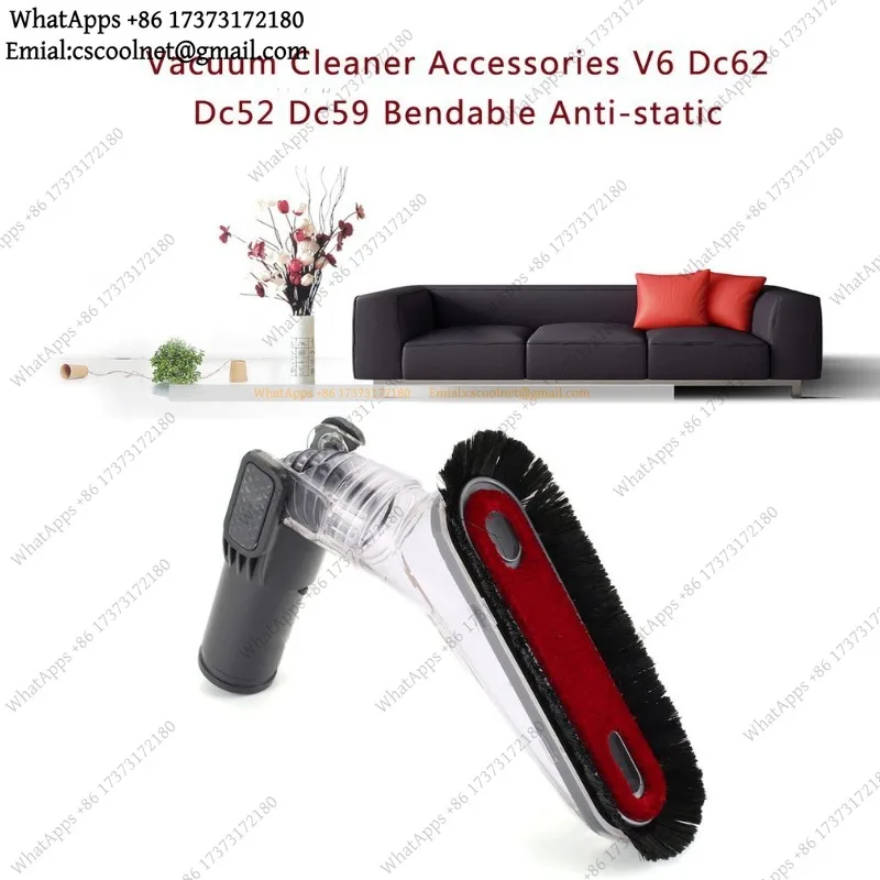 JS02 For Dyson Dyson Vacuum Cleaner Accessories DC62/52/59/V6 Bendable Anti-Static Sofa Suction Head
