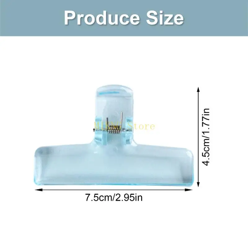 10 個の透明アクリルペーパークリップ 75 ミリメートルペーパークランプファイルペーパークリップバッグベストセール