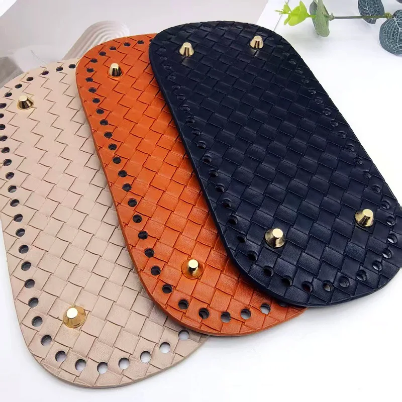 1 Piece Woven Pattern Multi-Color Faux Leather Bag Base with Rivet Holes, Handmade DIY Accessory, Versatile Commuter Bag Base, Suitable for Handmade Enthusiasts to Make Shoulder Bags, Underarm Bags