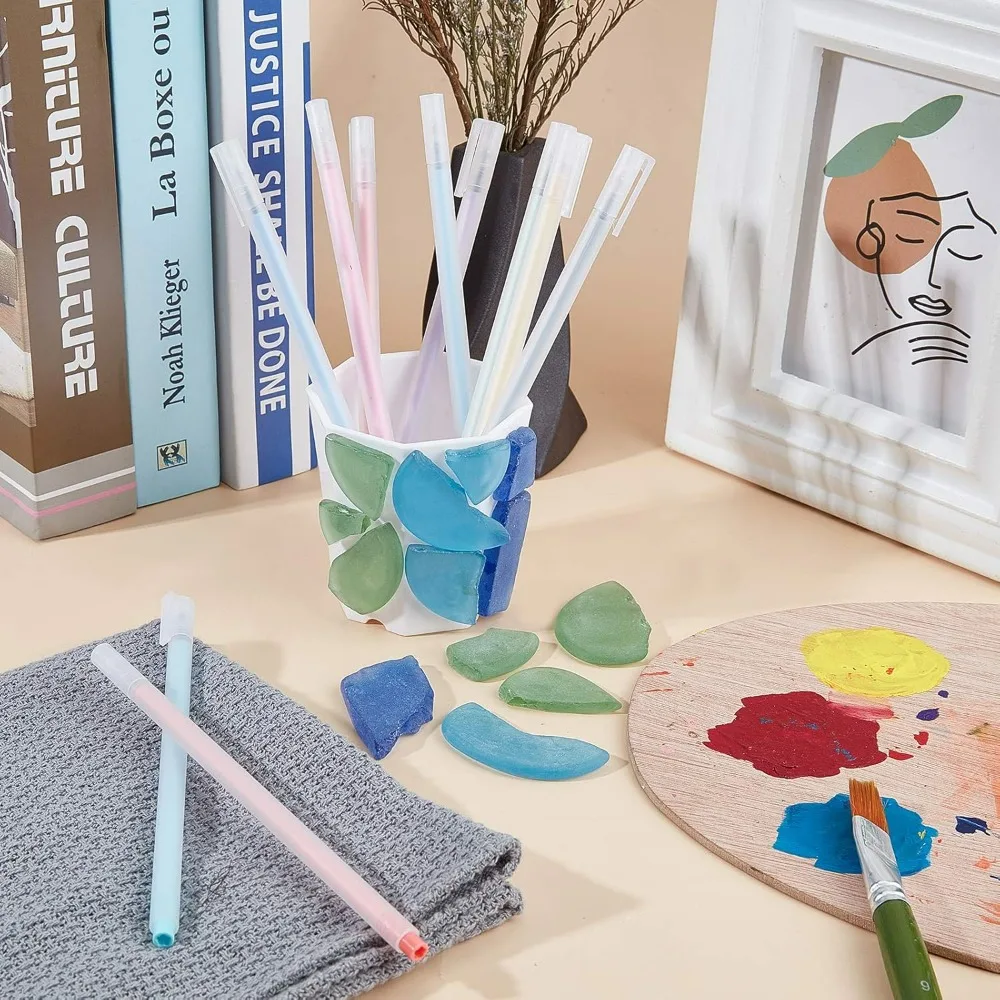 3 ألوان زجاج الكوبالت الأزرق أكوا وزجاج البحر الأخضر البلوري للحرف الفنية ومجموعة السائبة من زجاج البحر للديكور