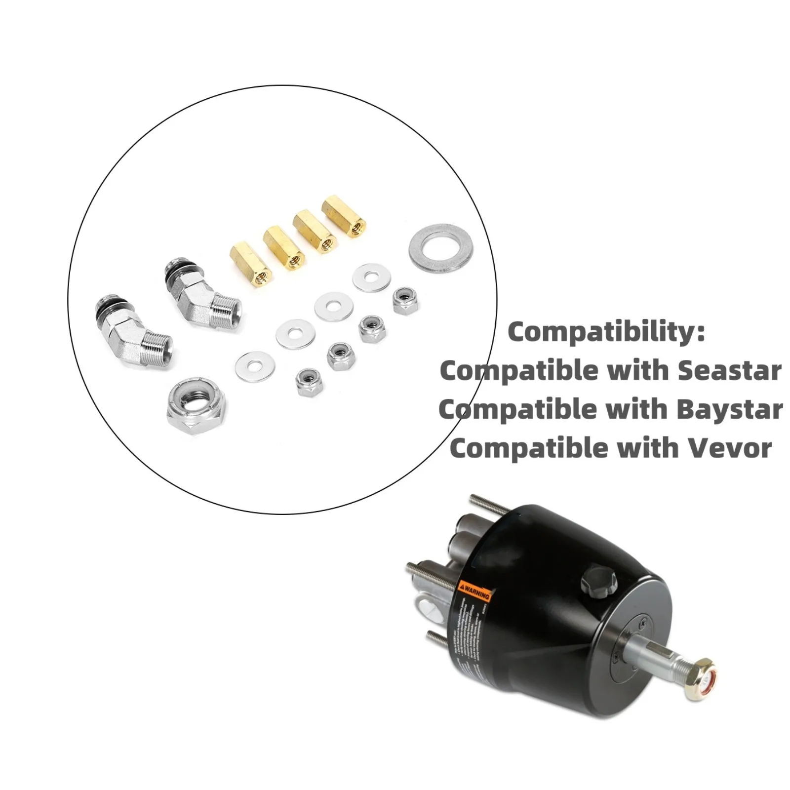 1 Set Hydraulic Helm Fuel Pump Mounting kit Compatible with Seastar, Baystar, Vevor