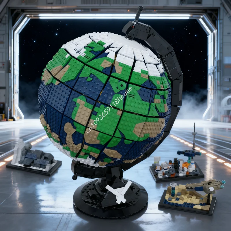 

1095pcs MOC Reach The Globe MOD Spaceed Model Building Blocks Toy Architecture Christmas Gift Assemble DIY Creative Idea Brick