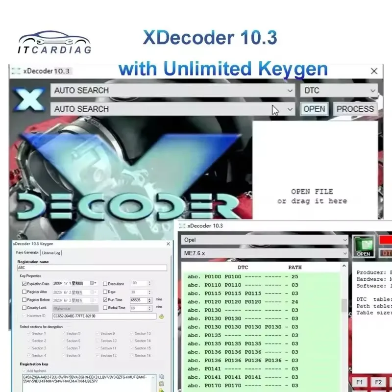 مزيل XDecoder 10.3 DTC الجديد، برنامج حذف DTC OFF، تعطيل الخطأ على مزيل DTCRemover للعديد من أجهزة الكمبيوتر المحمولة