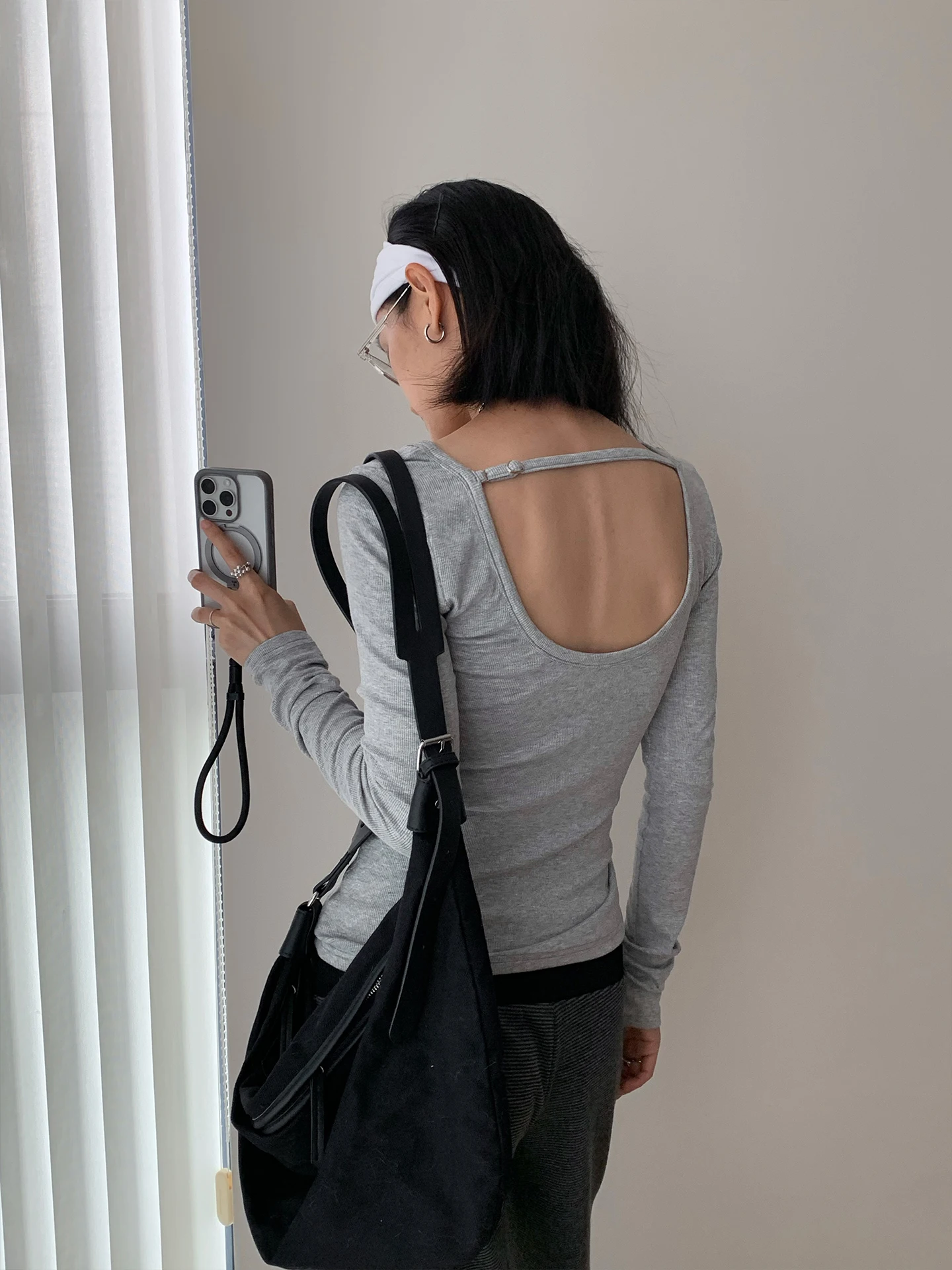 

Ambosc Casual Sle Long Sve T-irt One oulder Elastic Base Layer irt for Young Women Comfortable Wear Resistant