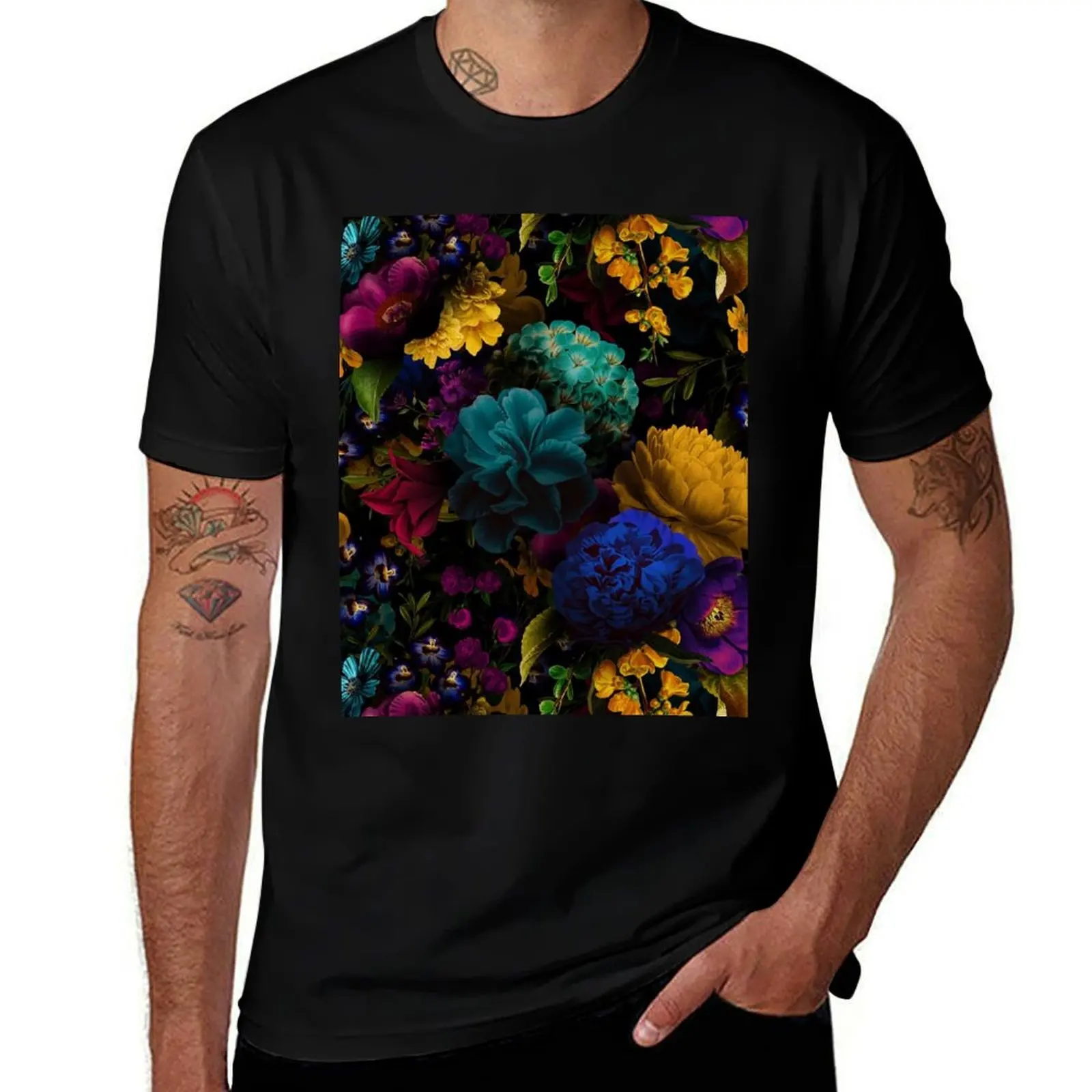 

Футболка Mystical Night II Botanical Night Garden, мужские хлопковые забавные мужские футболки из хлопка