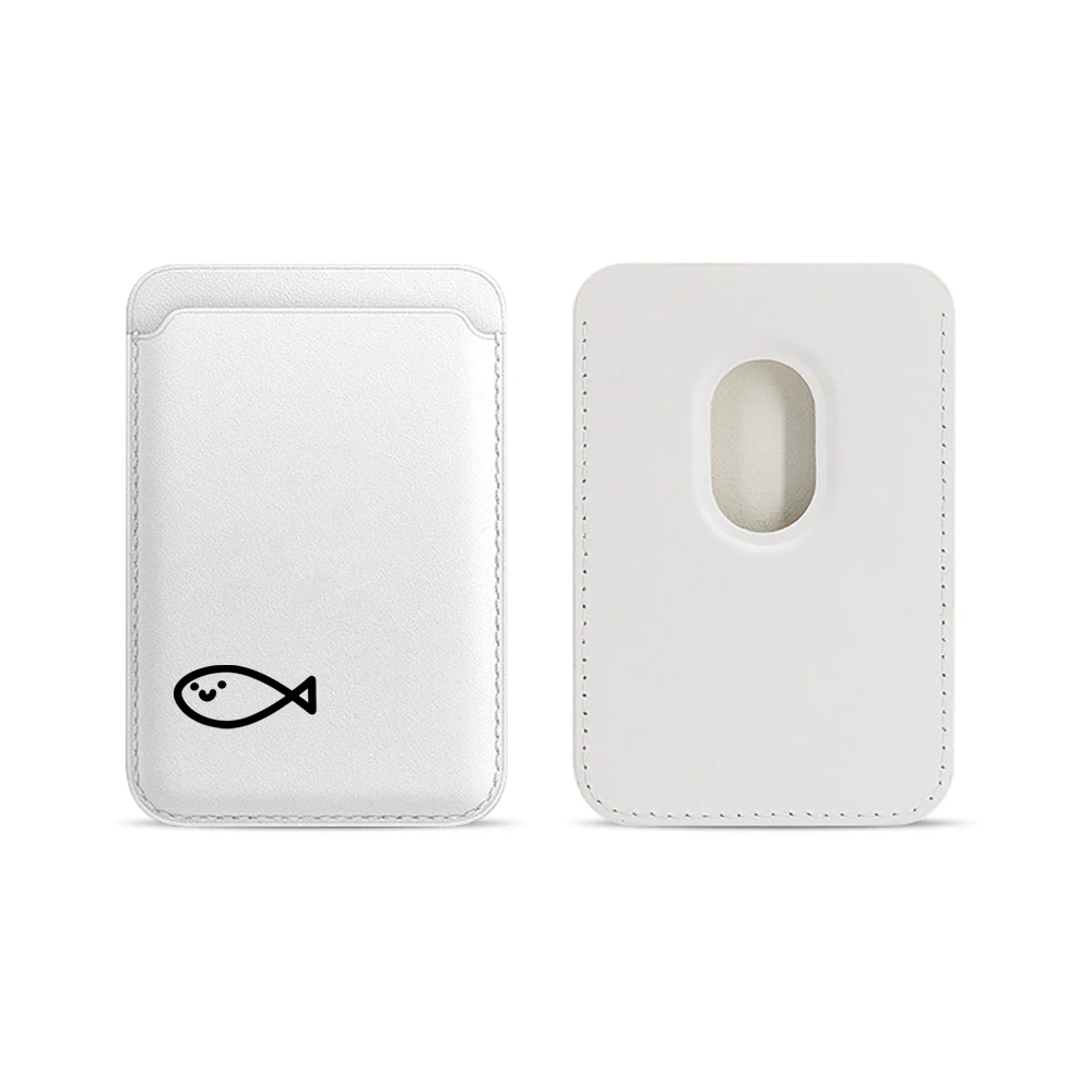 Minimalistische Fischleder-Kartenhülle für Magnetische Hüllen, Geeignet für alle iPhones, für Magsafe-Karten-Handytasche – Detail 5