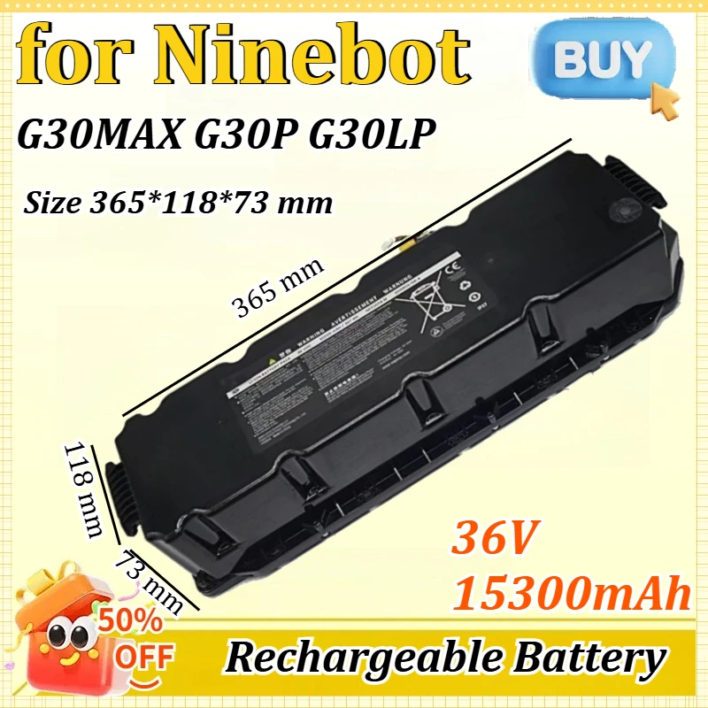 

for Xiaomi Ninebot 36V 15300mAh 10S6P G30MAX G30P G30LP Electric Scooter Battery Li-ion Battery Pack