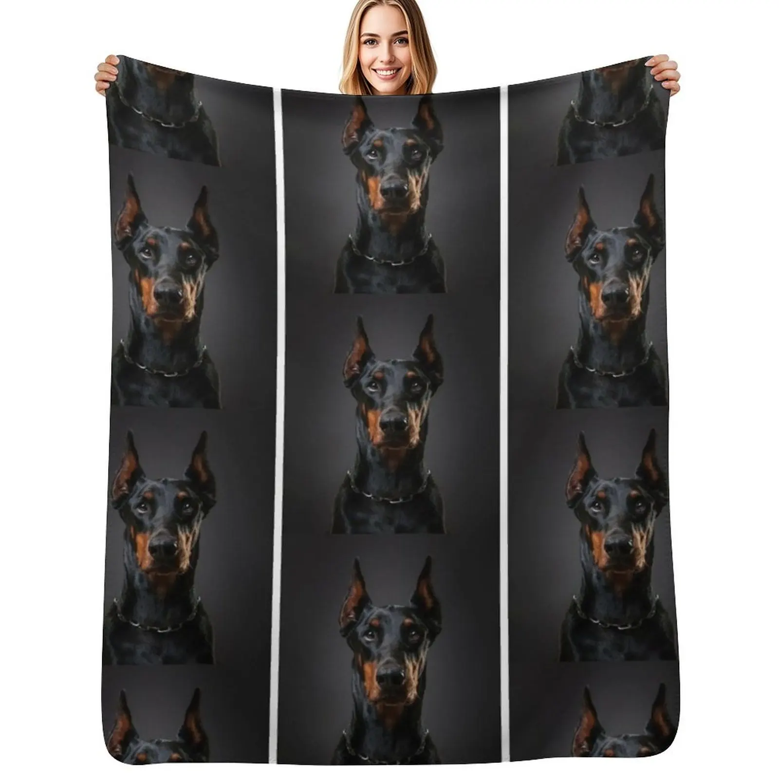 

Doberman Graphic Throw Blanket Thin Sofa Quilt Blankets