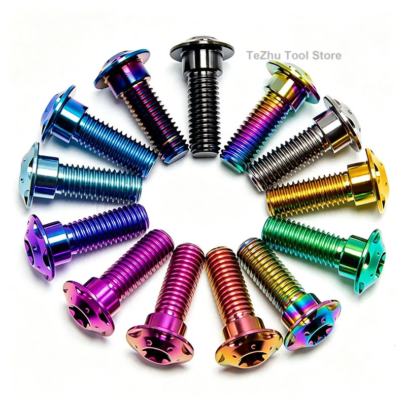 1pc M8 x 25 30mm titanium alloy with step flower disc head screw motorcycle modification screw