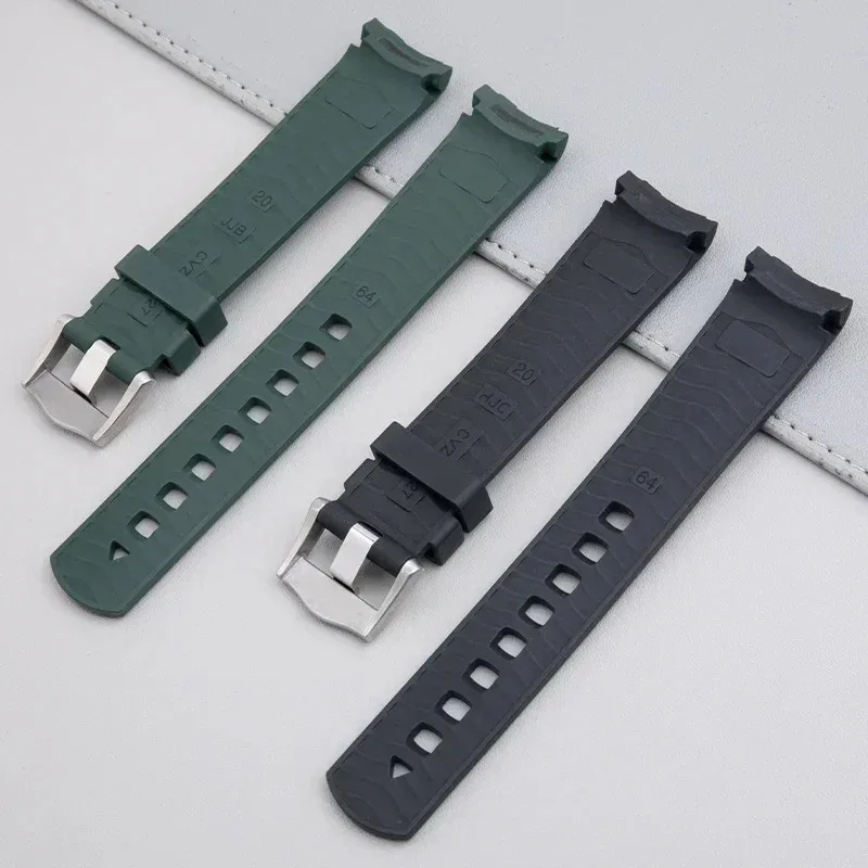 오메가 Seamaster 300 시계 스트랩에 맞는 20mm 오리지널 디자인 FKM 고무 시계 밴드 FDA 승인 오메가 방수 스트랩