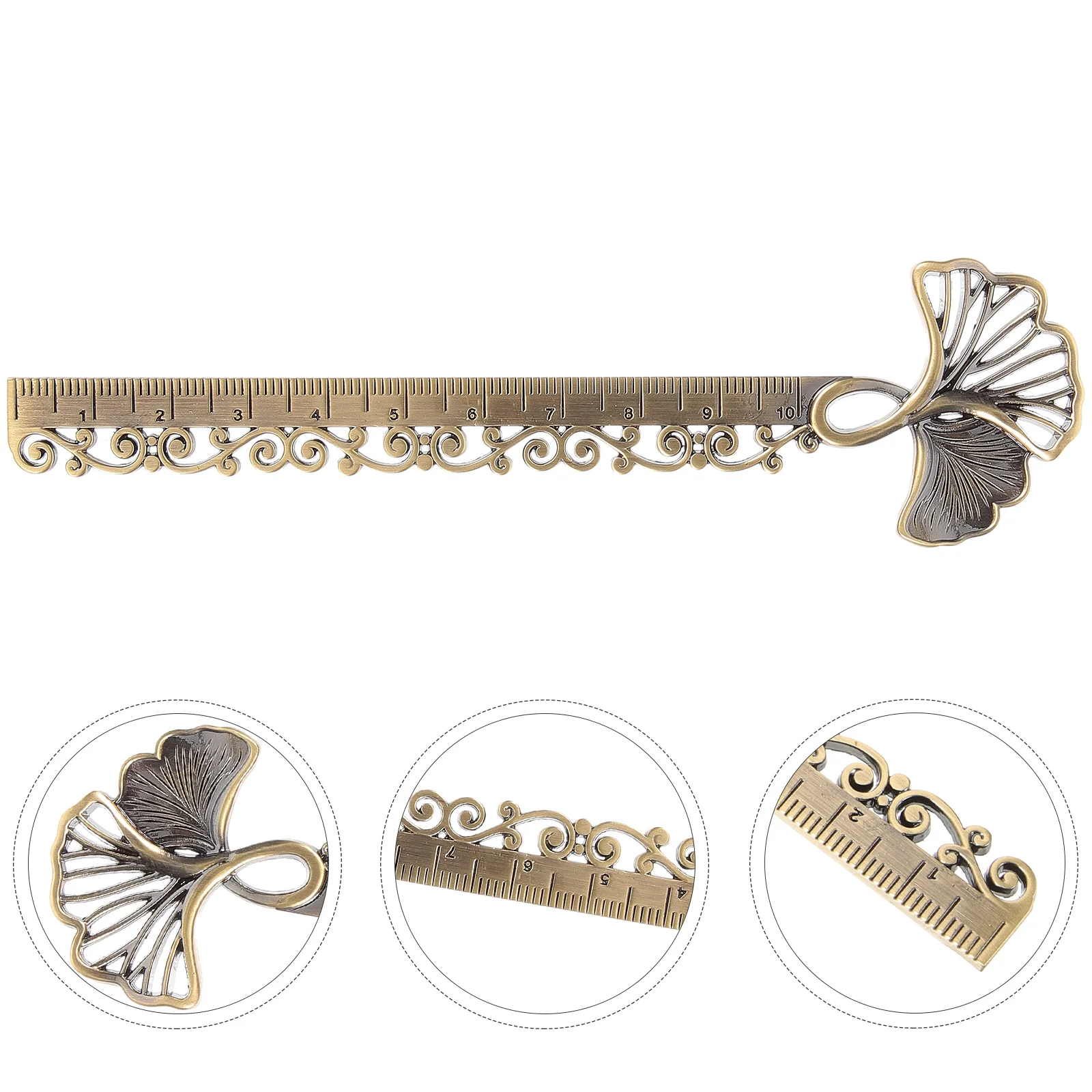 

Ginkgo Bookmark Hollow Metal Bookmarks Reading Student Ruler Small Leaf Marker Back to School Gift Stationery Handicraft Sewing