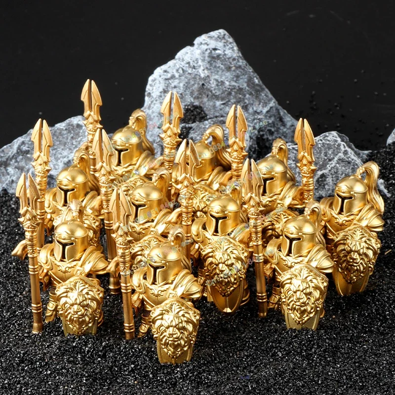 전사 군대 군인 중장비 기병대 전쟁 말 중세 기사 액션 피규어 빌딩 블록 어린이를위한 장난감 선물