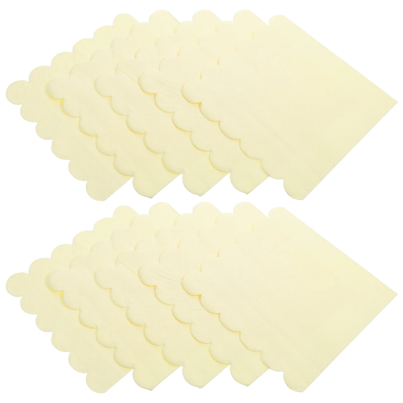 Serviettes en tissu à bord ondulé, 20 feuilles, 33cm, jetables, menthe, fournitures pour fête, mariage, Banquet, dîner, décoration de vacances