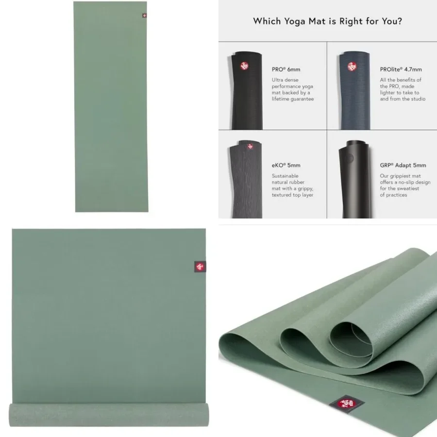 

eKO SuperLite Yoga Mat - 1.5mm Natural Rubber Foldable Travel Friendly Soft Textured Surface Eco-friendly