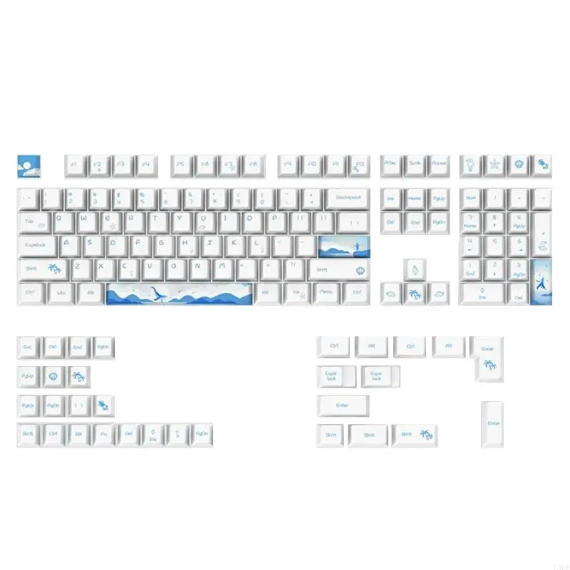 

T3EE Cherry Height Keycaps for 108-Key 5-Side Dye Sublimation PBT Mechanical Keyboard