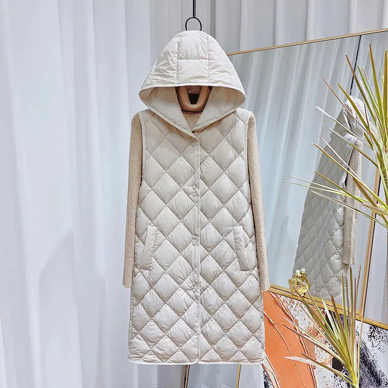 

Women's Winter Tops Coats Cotton Coats Innerwear Vests Hoodies Mid-length Thick Warm Simple Comfortable Casual Niche Versatile