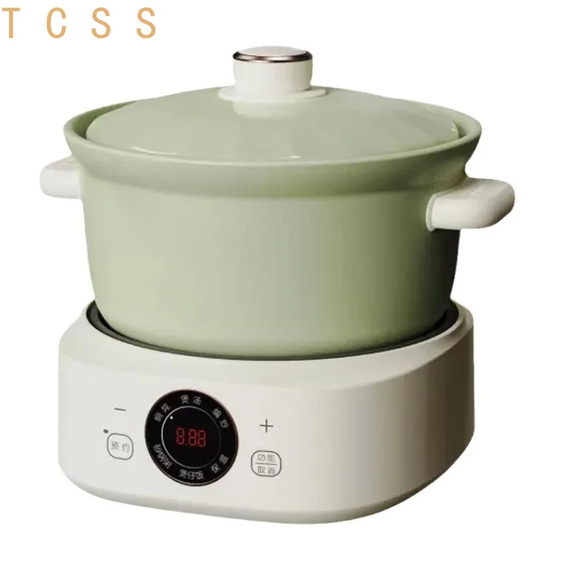 Electric Clay Pot Slow Cooker Multifunctional Automatic Stew Soup Congee Health Ceramic Inner Pot Timer Keep Warm Large Capacity