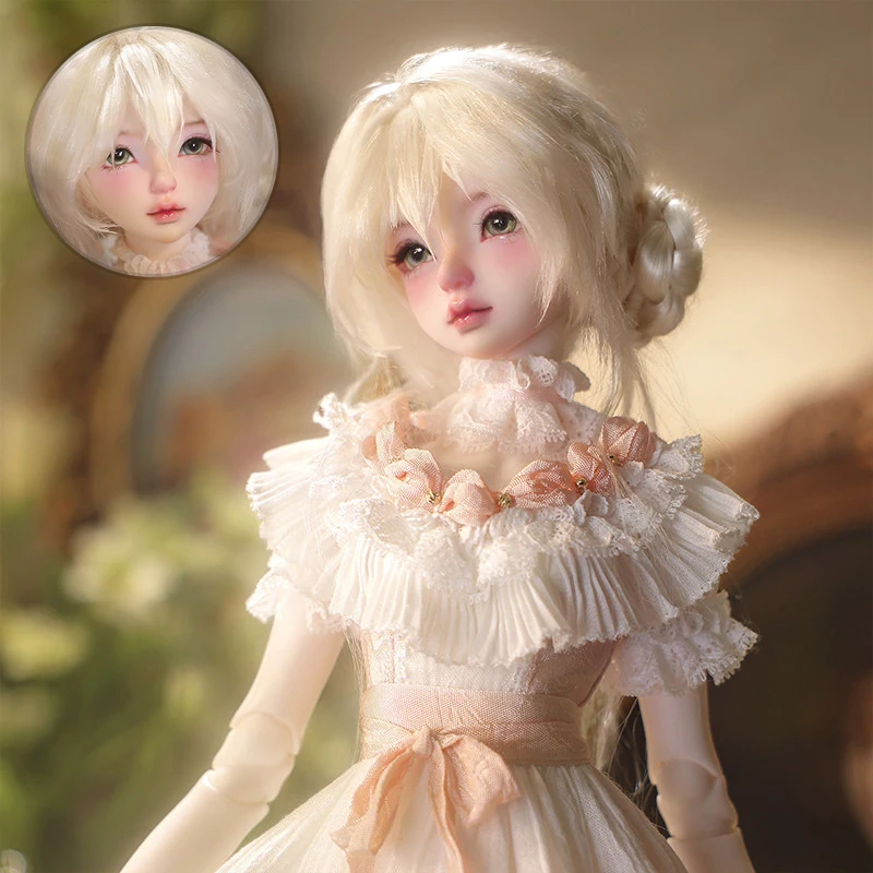 Joybjd Genuine Bjd Leila 1/4 Point Doll Yingshi Sd Movable Joint Doll Action Figure Pink Dress White Wig Custom Model Toys