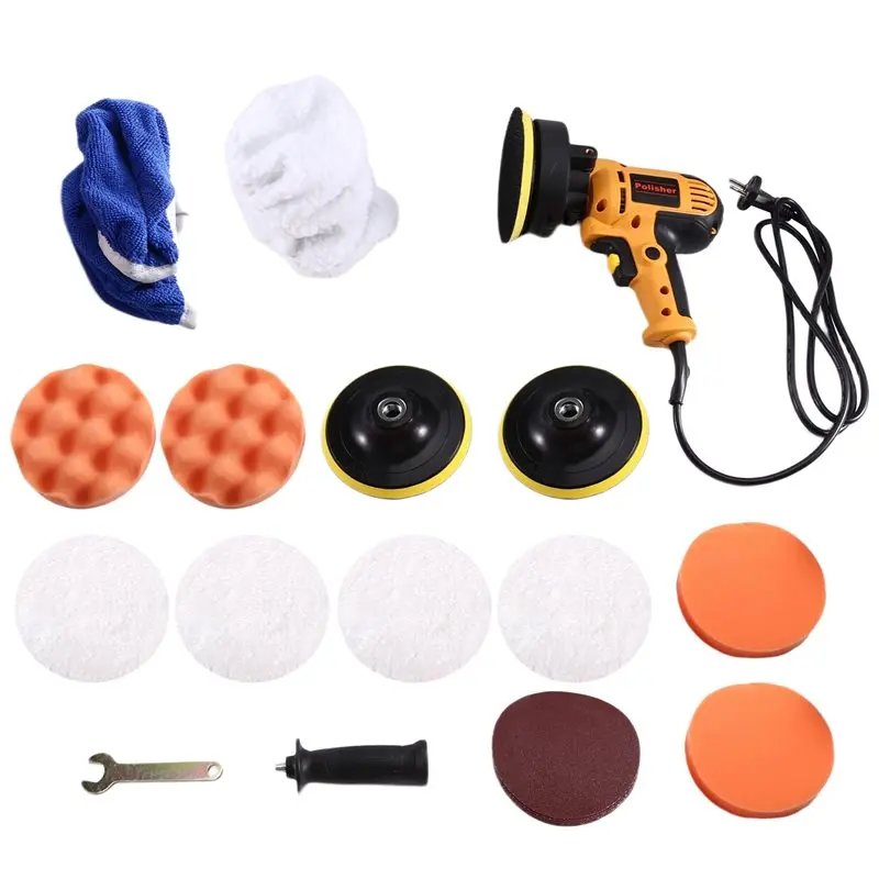 Buffer Polisher 600-3700RPM Variable Speed Car Polisher Buffer Waxer 5-Inch EU Plug