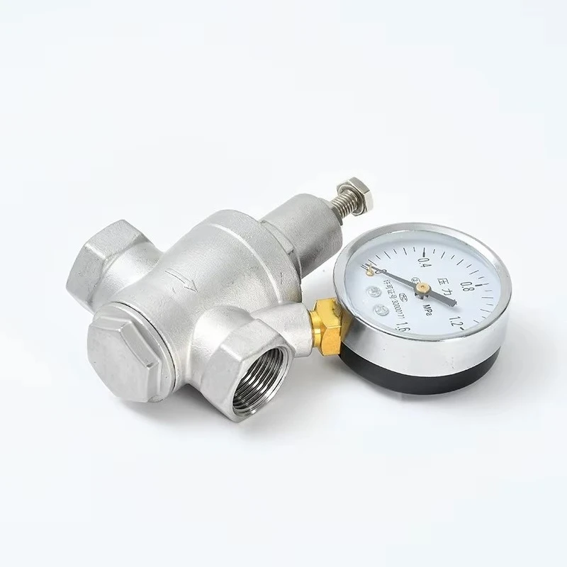Stainless steel 304 adjustable pressure reducing valve for water conservancy water air medium room temperature 4/6 point 1