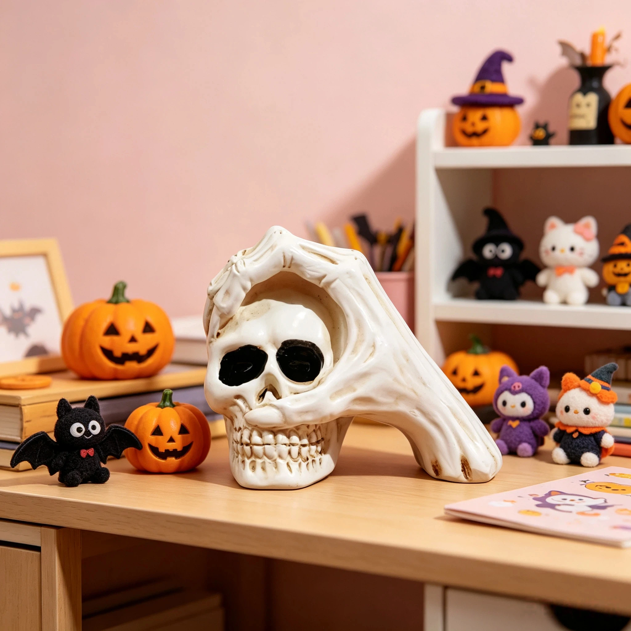Halloween-Themed Resin Skeleto - Tablet Accessories Kit 评论和价格