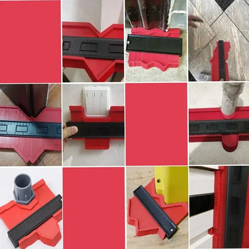 Contour Gauge Duplicator Ceramic Tile Carpet Cutting Template Profile Measuring Angle Ruler Contour Duplicator Woodworking Tools