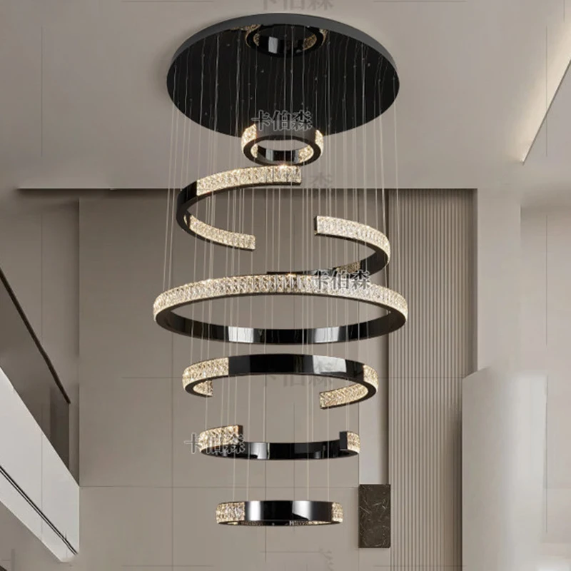 

Simple and artistic modern home decoration lighting fixtures, staircase chandeliers, living room chandeliers, indoor lighting