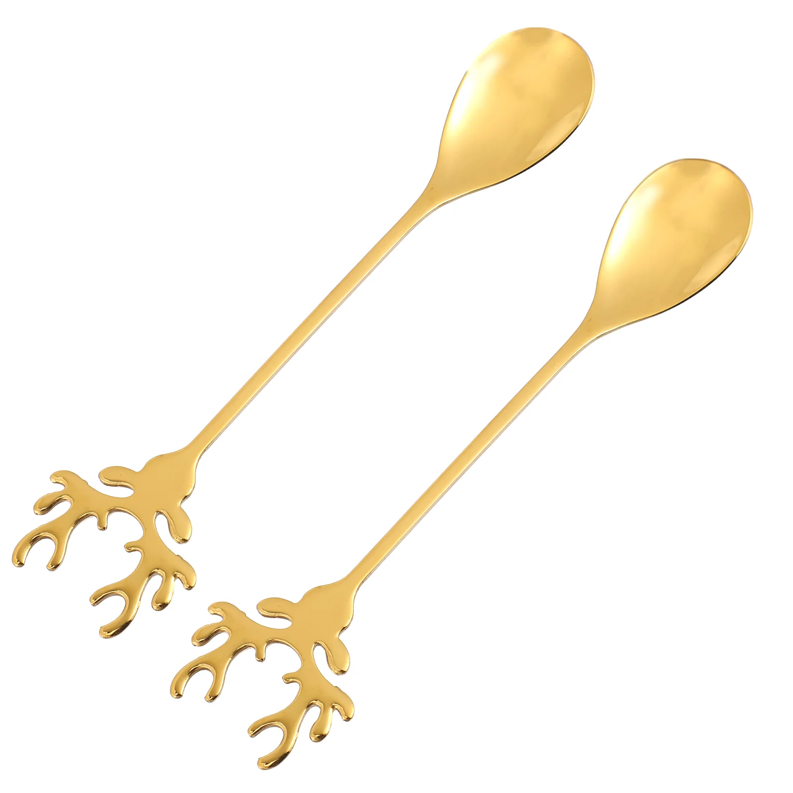 2 Pcs Christmas Spoon Gifts for Stocking Stuffers Spoons Concentrate Stainless Steel Elk-shaped Tea Unique Creative Coffee