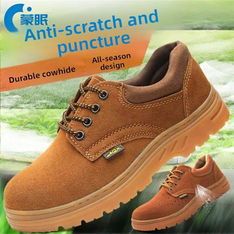 

Men's And Women's Se oes Steel Toe Breathable Anti-Odor Wear-Resistant Cow Tendon Bot Work Boots Welding oes