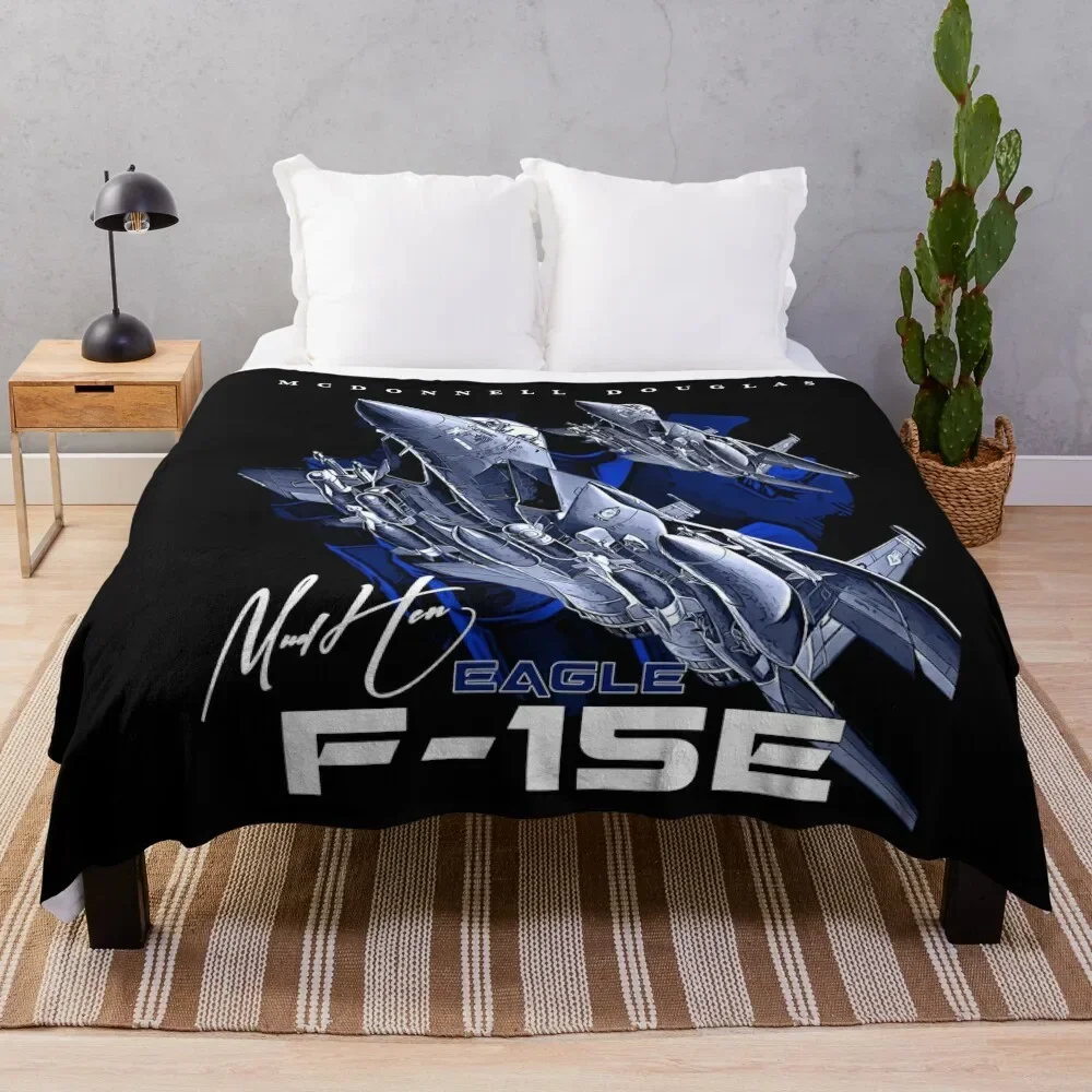 

F-15E Eagle Fighterjet Throw Blanket Decorative Sofas Extra Large Throw Bed linens Blankets