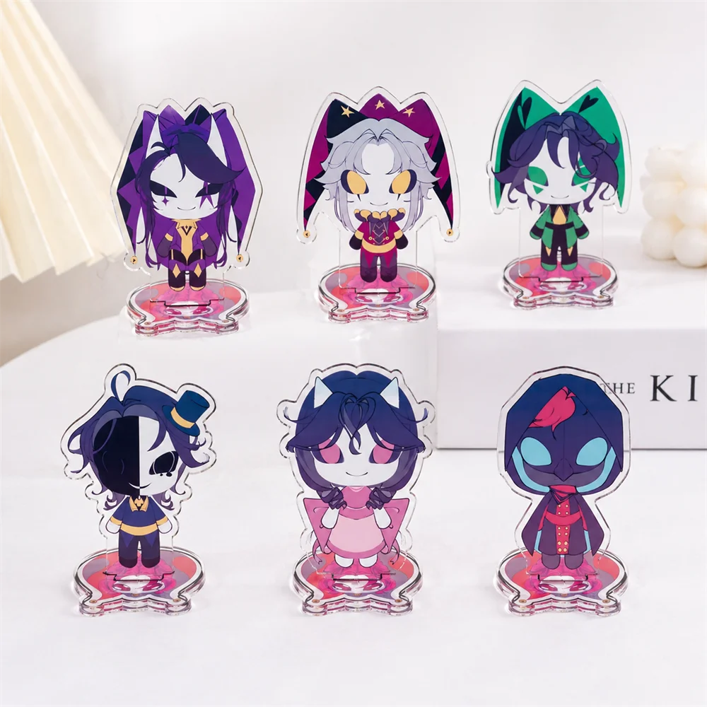 The Freak Circus TFC Pierrot Anime Acrylic Stand Figure Chibi Style Desktop Decoration Game Peripheral Collectible Gift Keychain