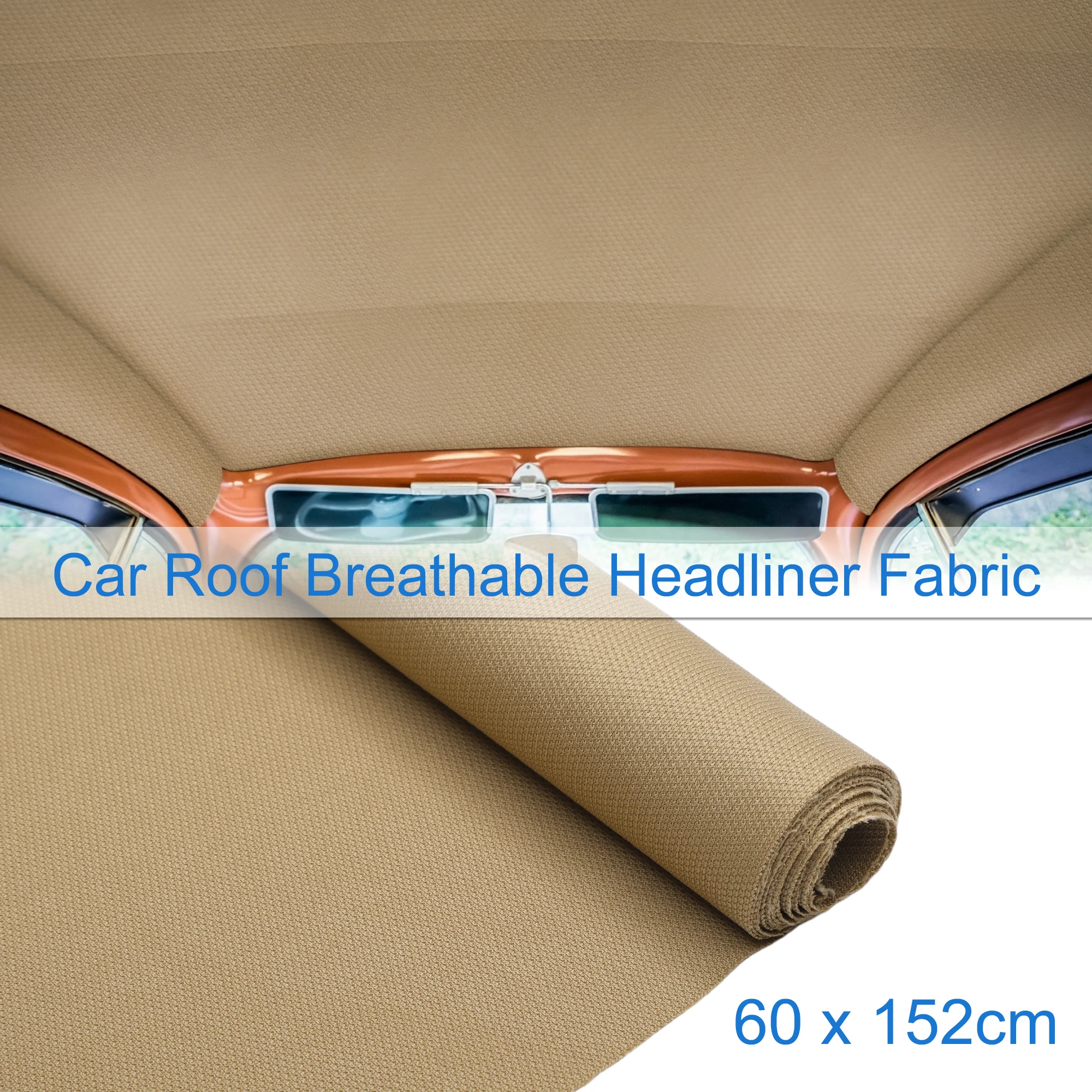 

UXCELL Breathable Mesh Headliner Fabric 91x152cm 152x101cm Interior Trim DIY Roof Sky Repair Replacement Vehicle supplies